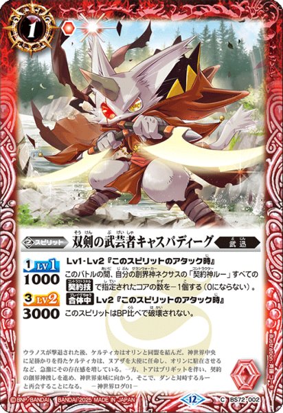 画像1: BS72-002 双剣の武芸者キャスパディーグ (1)